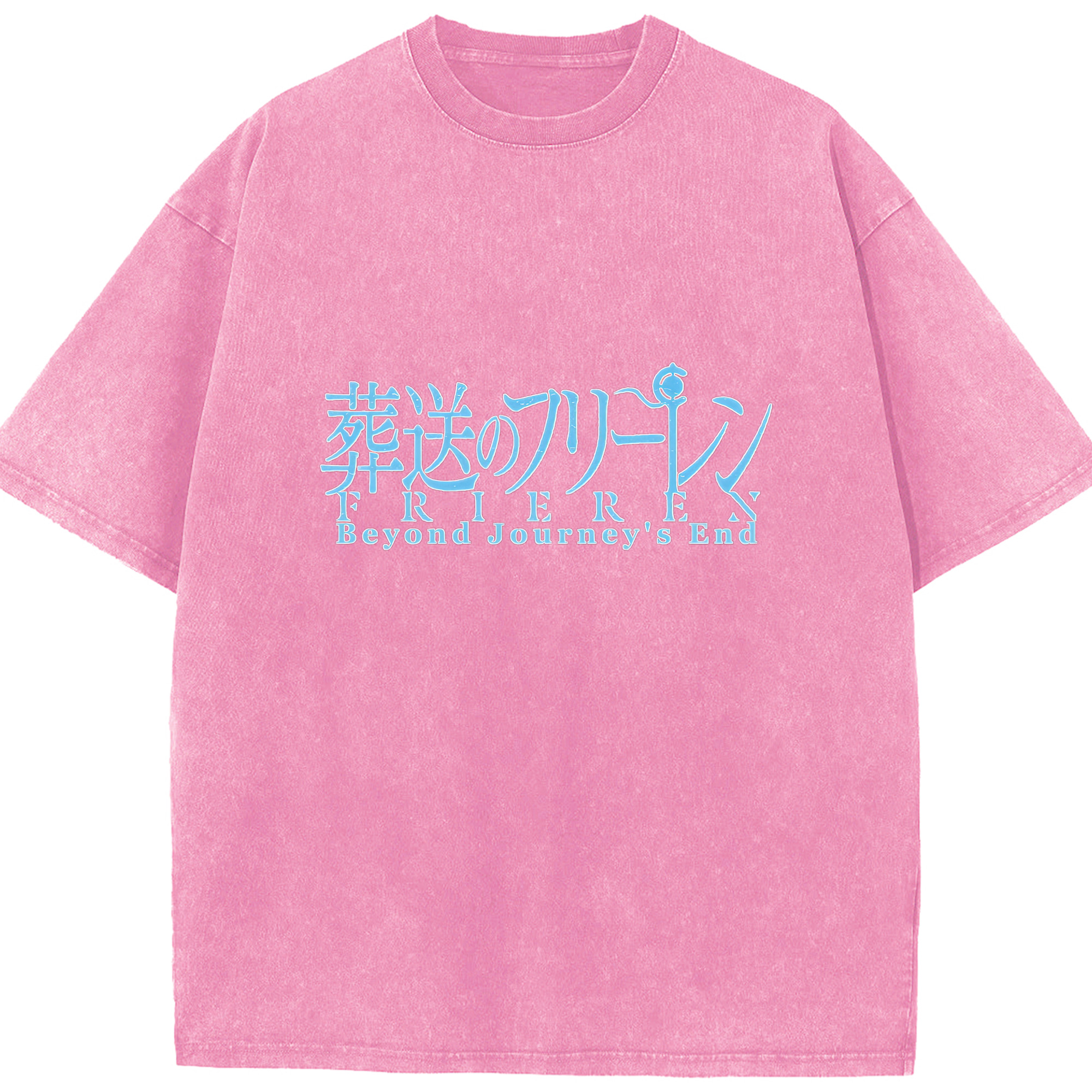 （画像用） 葬送のフリーレン Frieren 綿100% ヴィンテージ風 半袖Tシャツ（フロントプリント）